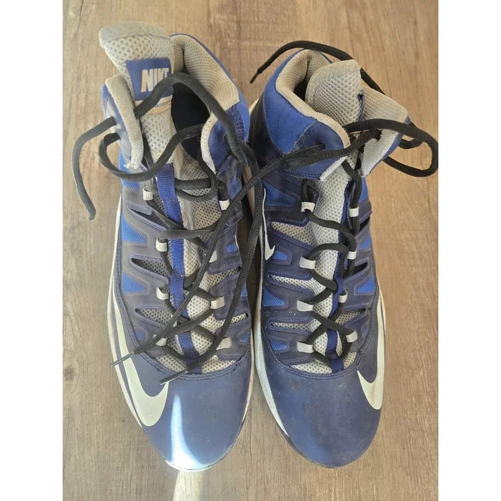 Nike Air Max Stutter Step Blue Gray White Basketball Shoes Size‎ 13 Mens